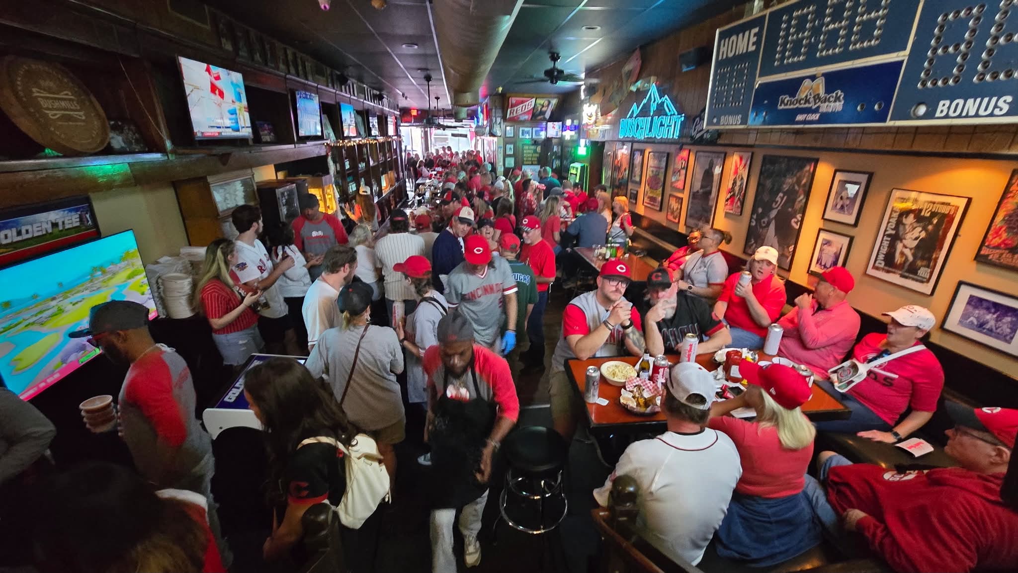 A packed house at Knockback Nat's on Reds game day